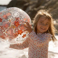 Little Dutch® Felfújható 3D strandlabda - Pink Flowers - Little Dutch - Nyári kellékek - OduStore