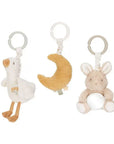 Little Dutch® Felfűzhető rezgő plüss játék (3db) - Newborn Naturals - Little Dutch - Babajátékok - OduStore