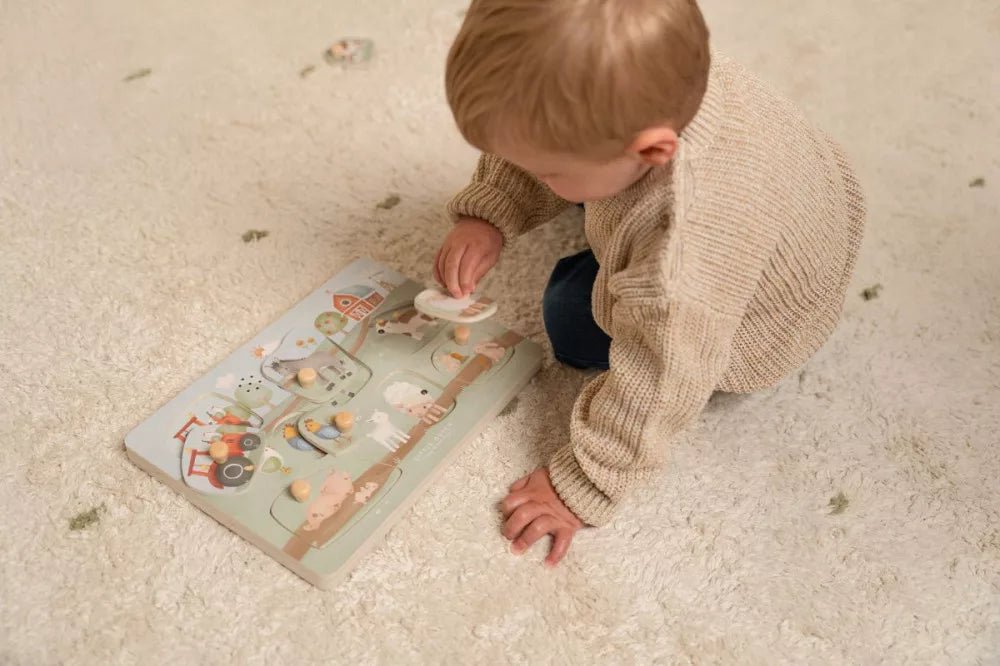 Little Dutch® Hangos puzzle - Little Farm - Little Dutch - Gyerekjátékok - OduStore