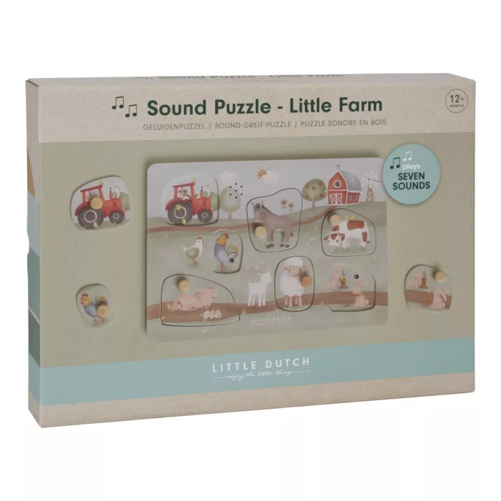 Little Dutch® Hangos puzzle - Little Farm - Little Dutch - Gyerekjátékok - OduStore