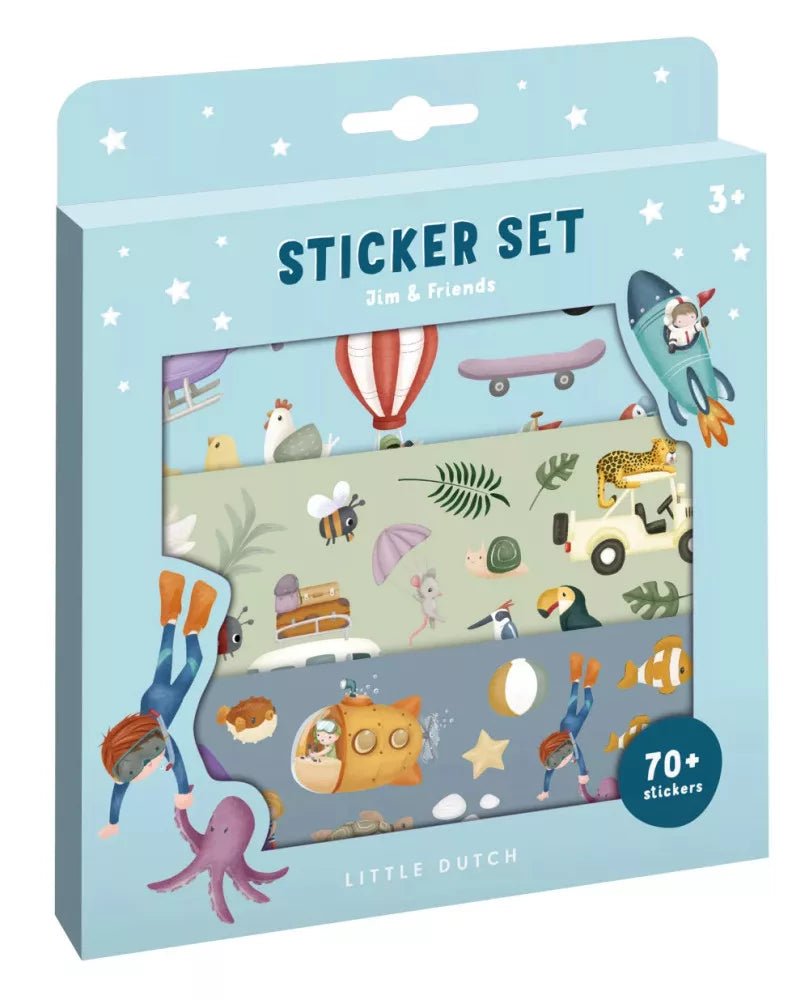 Little Dutch® Matrica szett - Jim és barátai - Little Dutch - Kreatív - OduStore