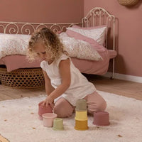 Little Dutch® Poharas toronyépítő - Pink - Little Dutch - Készségfejlesztők - OduStore