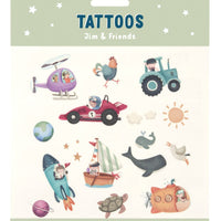 Little Dutch® Tetováló matricák - Jim és barátai - Little Dutch - Tetoválás - OduStore