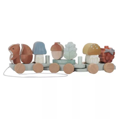 Little Dutch® Vonat építőelemekkel mókus - Forest Friends - Little Dutch - Készségfejlesztők - OduStore