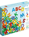 Djeco Magnetic Letter Set - Colorful Uppercase Letters - 83 small letters