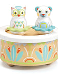 Djeco Moving Figure Music Box - Bear and Owl - BabyMusic