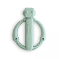 Mushie® Csörgő rágóka - robotka (halvány türkiz) - Mushie - Babajátékok - OduStore