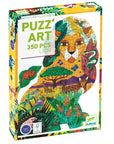 Oroszlános 350 darabos művészi kirakó, színes dzsungel állatokkal, gyerek puzzle dobozban