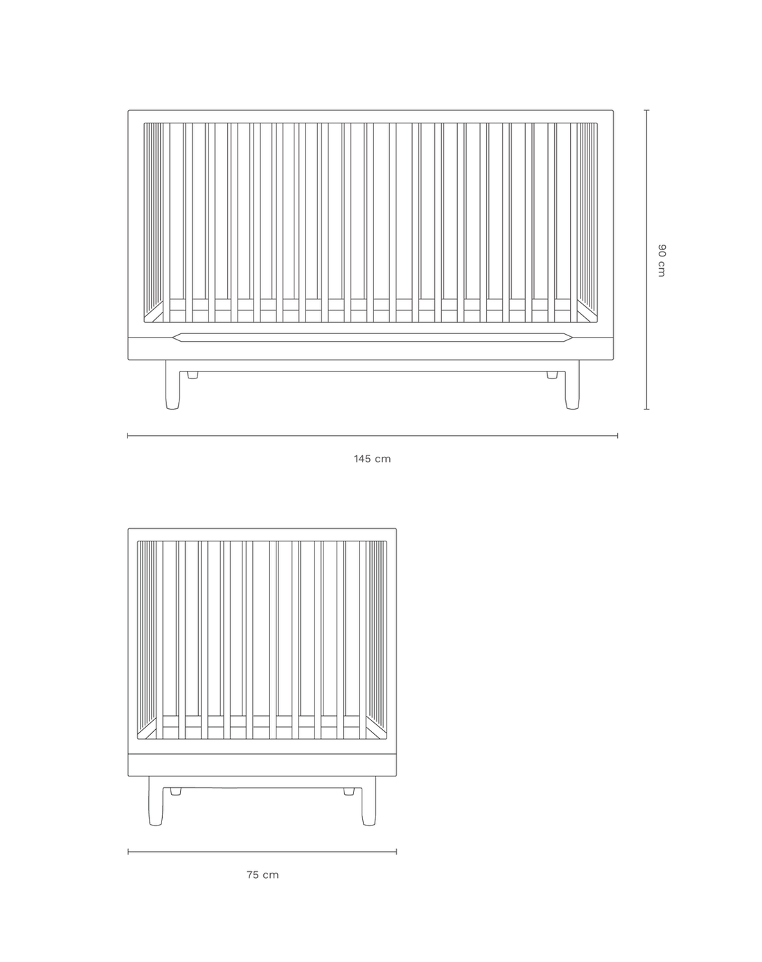 Nobodinoz® Pure oak wood evolving crib + junior kit - Nobodinoz - Bútor szett - OduStore