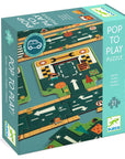 Közlekedéses útvonalas puzzle gyerekeknek, 21 darabos, Djeco dobozban