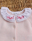 Tartine et Chocolat Long Sleeve Set - Pale Rose Ruffled Collar