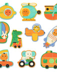 Djeco Matching Puzzle - Vehicles, 20 pcs - Duo Vehicles