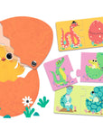 Djeco Matching Puzzle - Whose Egg Is It?, 12 pcs - Funny Eggs