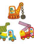 Djeco Párosító puzzle - Munkagépek, 12 db-os - Articulo vehicles