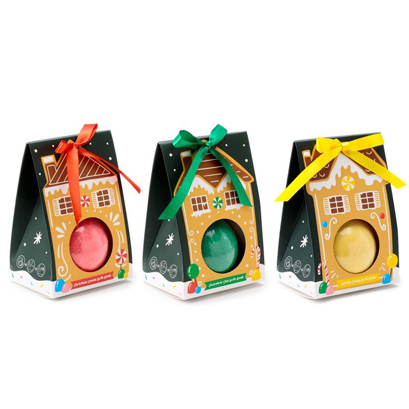 Puckator® Fürdőbomba Díszcsomagolásban, Karácsonyi - Mézeskalács Házikók - Puckator - Fürdőbomba - OduStore