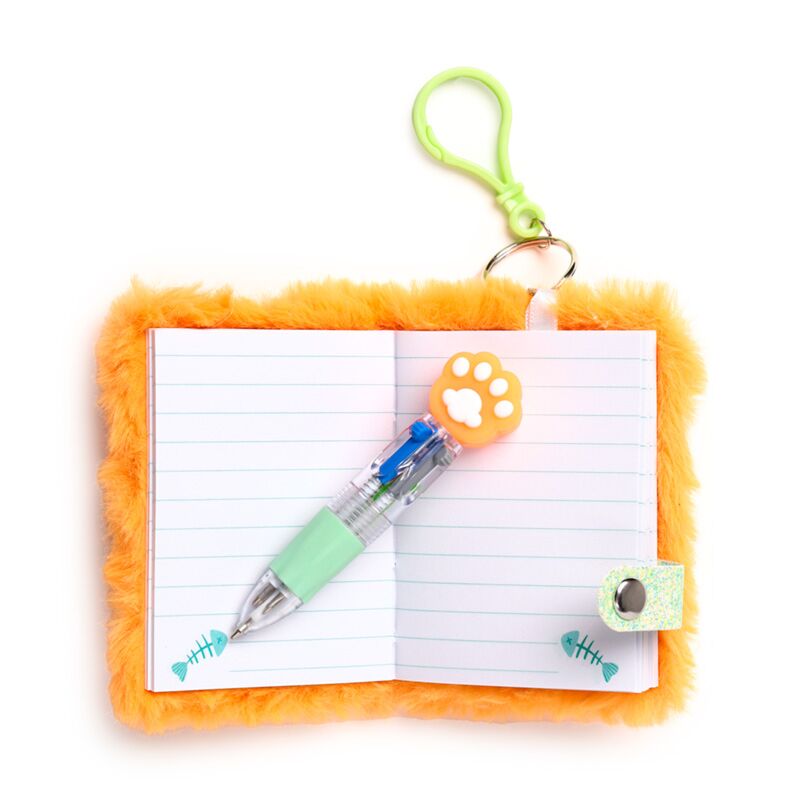 Puckator® Mini Plüss Napló, A7 & Sokszínű Toll (4 Szín) Szett - Beans & Társai Macskák - Puckator - Apró kincsek - OduStore