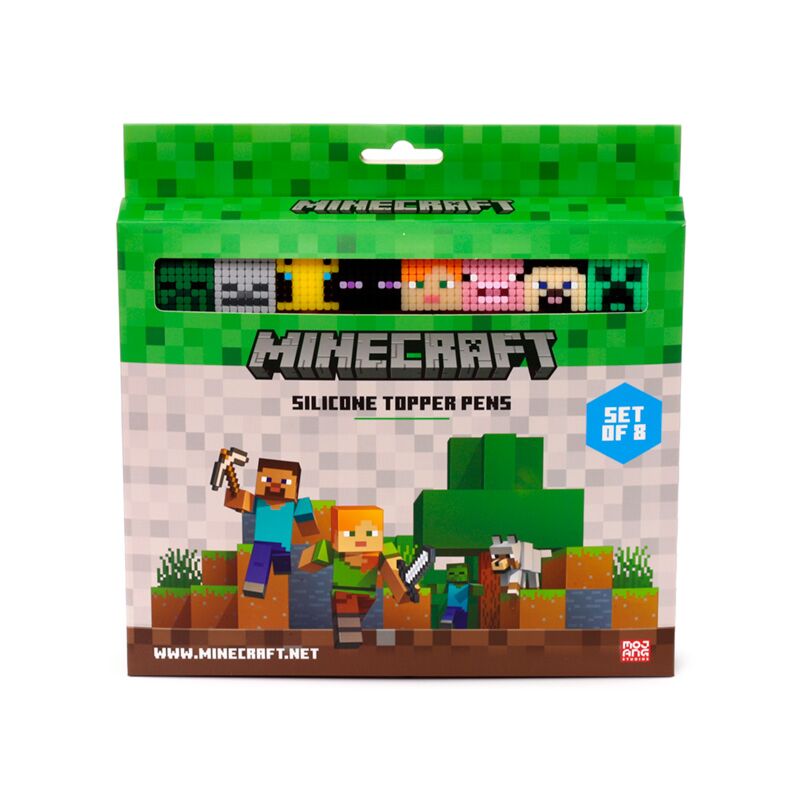 Puckator® Szilikon Topperes Toll Szett, 8 db - os - Minecraft - Puckator - Apró kincsek - OduStore