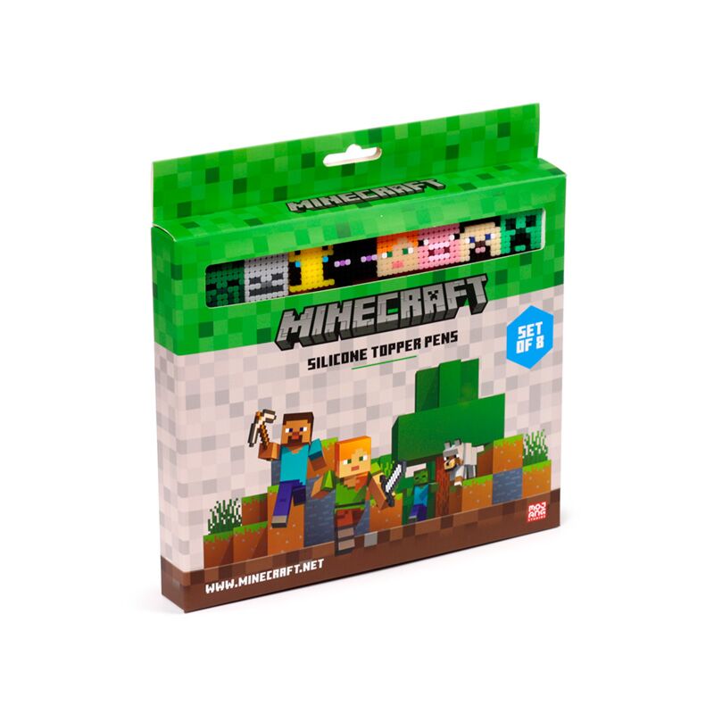 Puckator® Szilikon Topperes Toll Szett, 8 db - os - Minecraft - Puckator - Apró kincsek - OduStore
