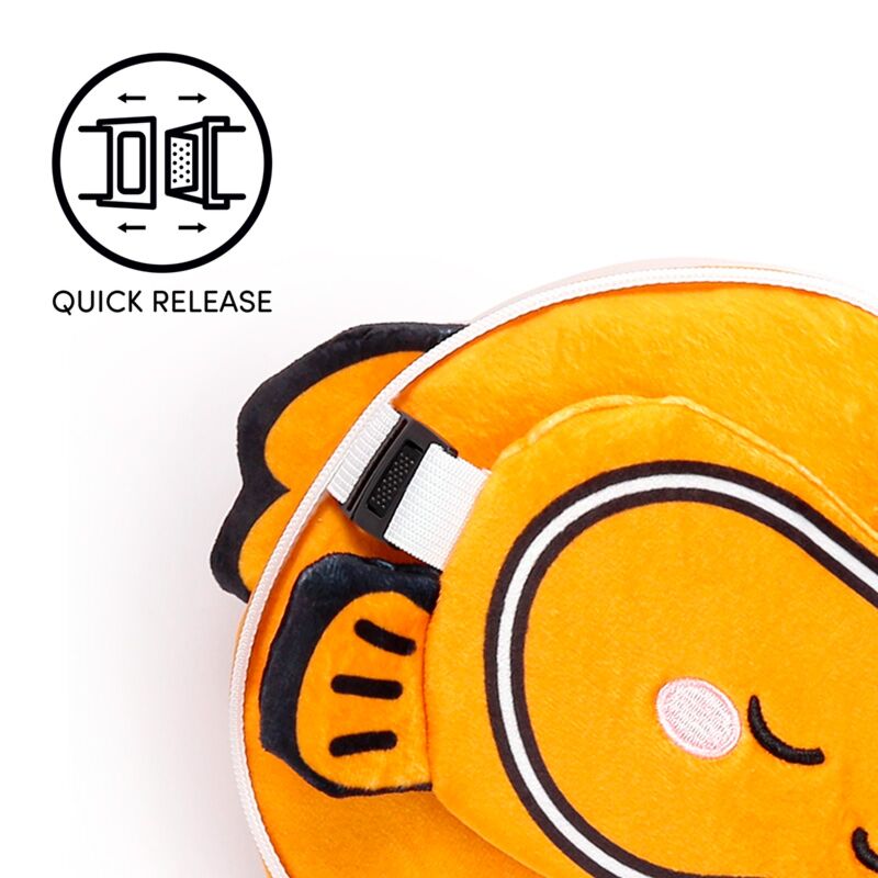 Puckator® Utazópárna Szemmaszkkal, Plüss RELAXEAZZZ - Finley, a Bohóchal - Édes Állatok - Puckator - Utazó játékok - OduStore