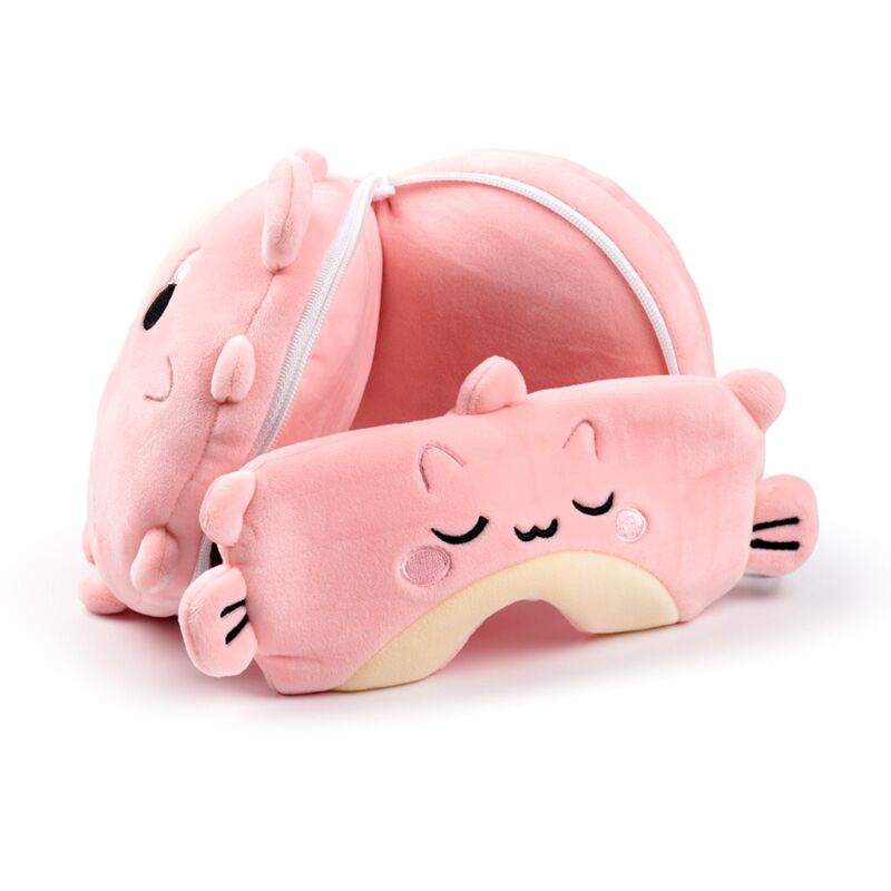 Puckator® Utazópárna Szemmaszkkal, Plüss RELAXEAZZZ - Puff, a Gömbhal - Édes Állatok - Puckator - Utazó játékok - OduStore