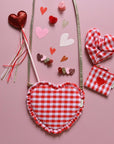 Rockahula Kids Gingham Ruffle szív alakú táska - Rockahula - Táskák