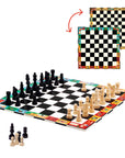 Djeco Társasjáték klasszikus - Sakk, Kínai sakk és Dáma - Chess+Checkers