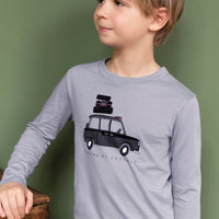 Tartine et Chocolat® Blue cloud Illustration car Hosszú ujjú póló - Tartine et Chocolat - Pólók, ingek - OduStore