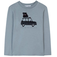 Tartine et Chocolat® Blue cloud Illustration car Hosszú ujjú póló - Tartine et Chocolat - Pólók, ingek - OduStore