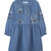 Tartine et Chocolat® Blue Embrodery floral Ruha - farmer virágos - Tartine et Chocolat - Ruhák és szoknyák - OduStore