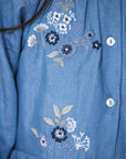 Tartine et Chocolat® Blue Embrodery floral Ruha - farmer virágos - Tartine et Chocolat - Ruhák és szoknyák - OduStore