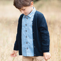 Tartine et Chocolat® Elegáns V nyakú kardigán - Marine - Tartine et Chocolat - Felsők és pulóverek - OduStore