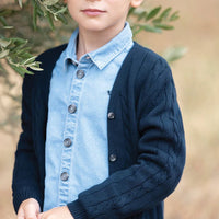 Tartine et Chocolat® Elegáns V nyakú kardigán - Marine - Tartine et Chocolat - Felsők és pulóverek - OduStore