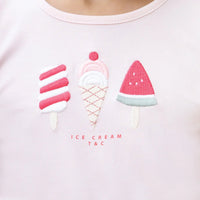 Tartine et Chocolat® Fodros rövid ujjú póló fagyik - Dragée - Tartine et Chocolat - Pólók, ingek - OduStore