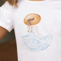 Tartine et Chocolat® Fodros rövid ujjú póló kalapos kislány - Bleuet - Tartine et Chocolat - Pólók, ingek - OduStore