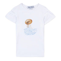 Tartine et Chocolat® Fodros rövid ujjú póló kalapos kislány - Bleuet - Tartine et Chocolat - Pólók, ingek - OduStore