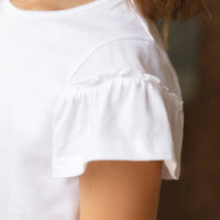 Tartine et Chocolat® Fodros rövid ujjú póló kalapos kislány - Bleuet - Tartine et Chocolat - Pólók, ingek - OduStore