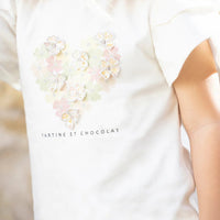 Tartine et Chocolat® Fodros rövid ujjú póló - Nacre - Tartine et Chocolat - Pólók, ingek - OduStore