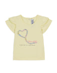 Tartine et Chocolat® Fodros rövid ujjú póló szív - Mimosa - Tartine et Chocolat - Pólók, ingek - OduStore