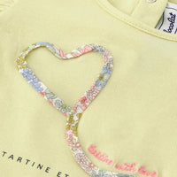 Tartine et Chocolat® Fodros rövid ujjú póló szív - Mimosa - Tartine et Chocolat - Pólók, ingek - OduStore