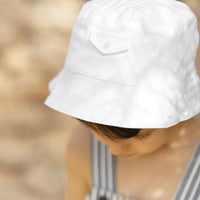 Tartine et Chocolat® Lenvászon napkalap álzsebbel fehér - Tartine et Chocolat - Sapka, sál, kesztyű