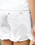 Tartine et Chocolat® Rövid fodros farmer nadrág - Blanc - Tartine et Chocolat - Nadrágok és Rövidnadrágok - OduStore