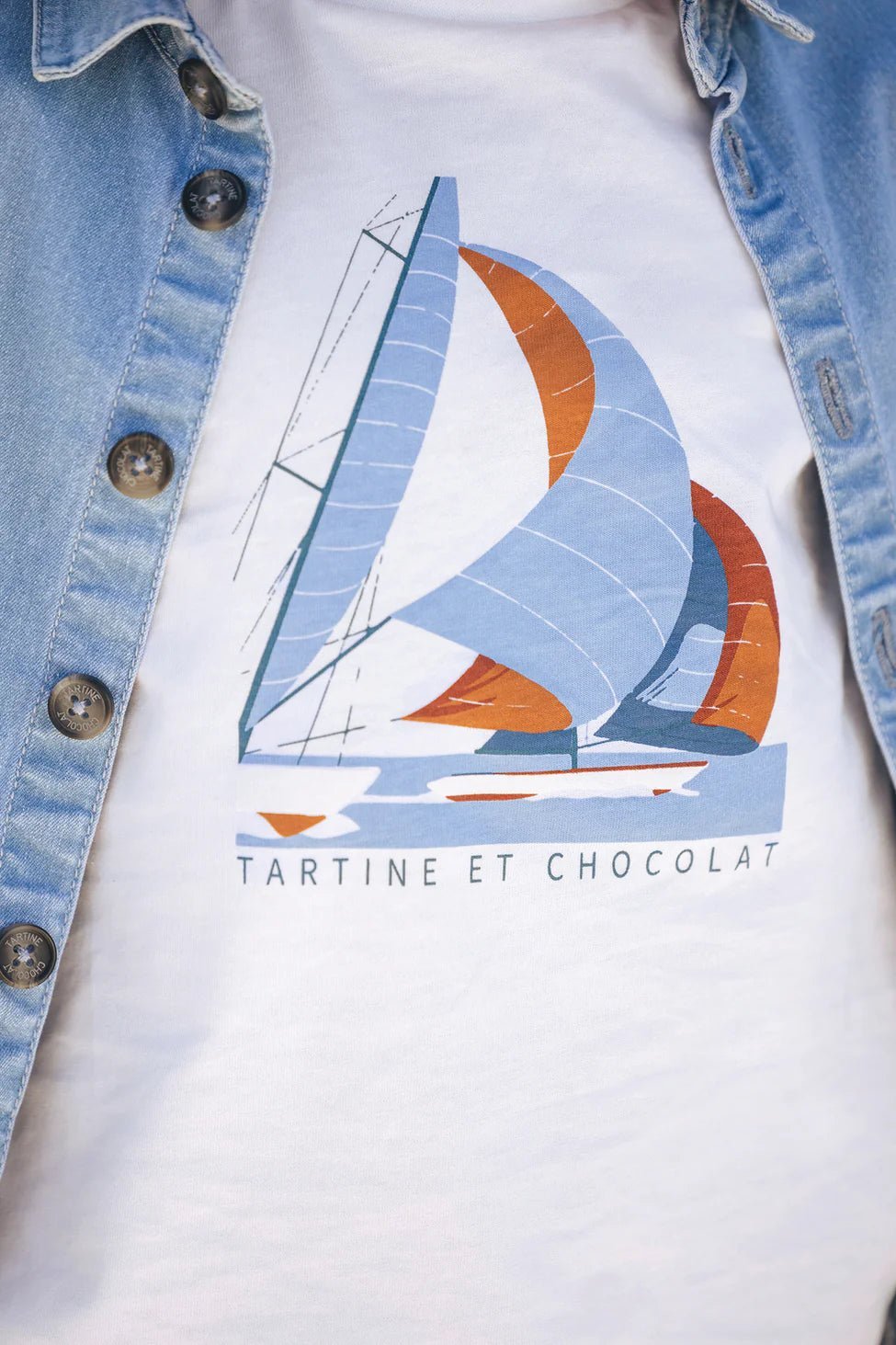 Tartine et Chocolat® Rövid ujjú póló vitorlás - Azur - Tartine et Chocolat - Pólók, ingek - OduStore