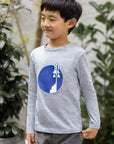 Tartine et Chocolat® T-Shirt Bleu illustration astronaute Hosszú ujjú - Tartine et Chocolat - Pólók, ingek - OduStore
