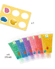 Djeco Ujjfesték - Hat csillámos szín - 6 tubes of finger paint - Glitter