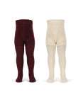 Konges Sløjd 2 db-os harisnya szett - Bordeaux/Off white