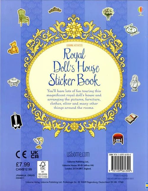 Usborne® Royal doll's house sticker book - Usborne - Kreatív - OduStore