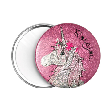 Rosajou® Pink csillámos smink tükör-Unikornis-0