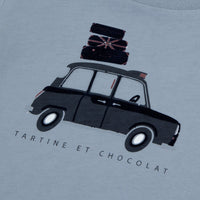 Tartine et Chocolat®  Blue cloud Illustration car Hosszú ujjú póló-2