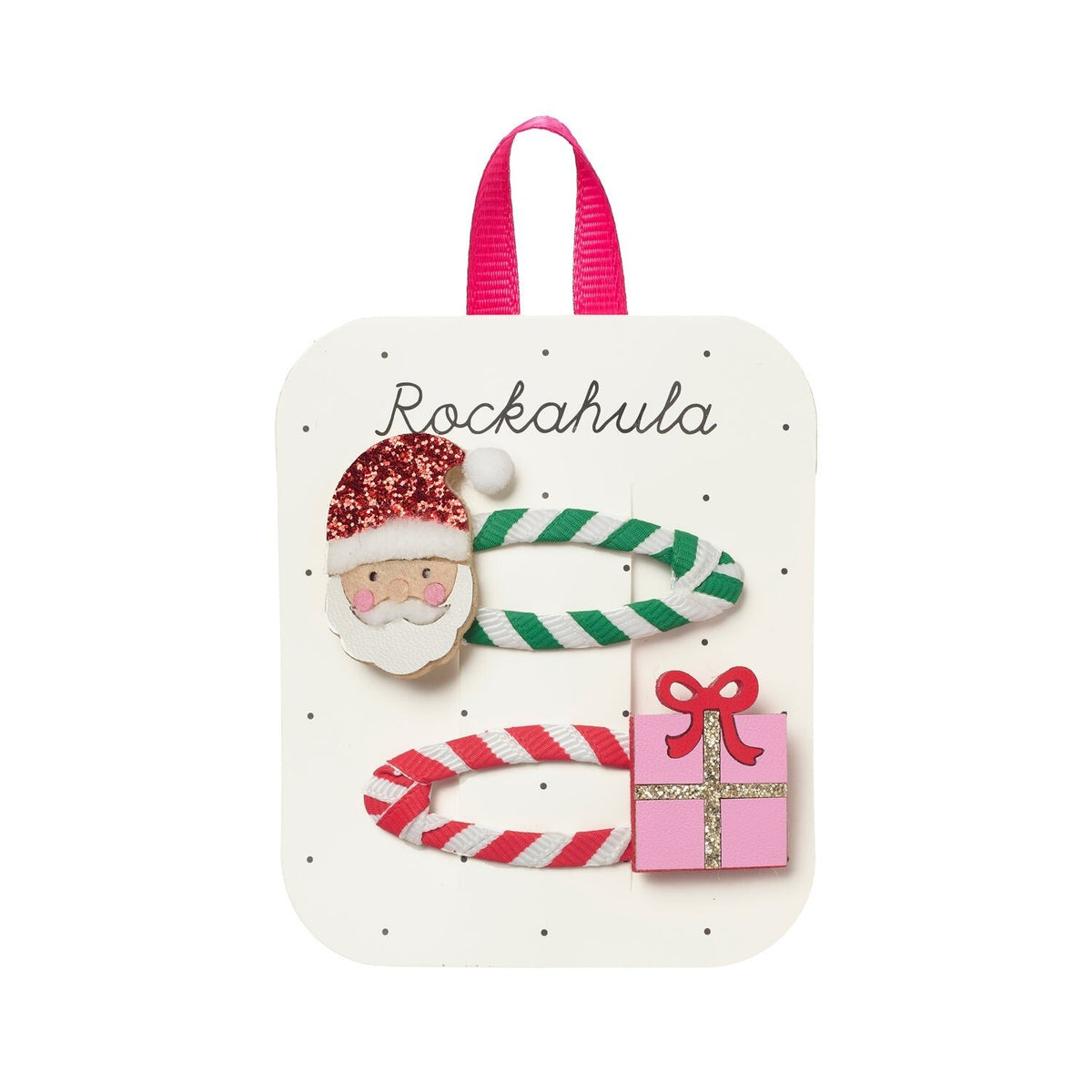 Rockahula Santa hair clips - Merry Santa