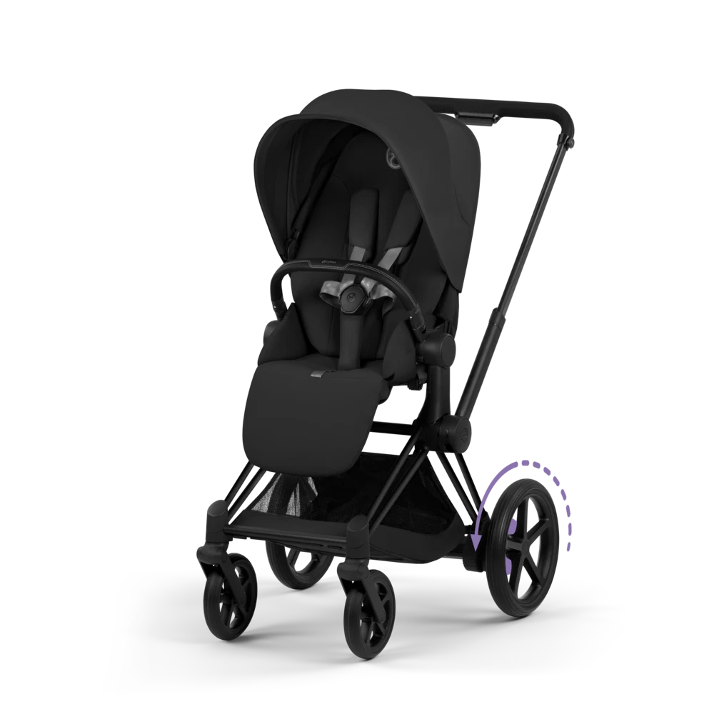 CYBEX e-Priam babakocsi - Matt fekete vázzal fekete üléssel